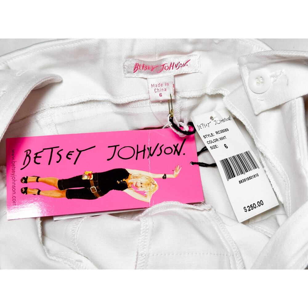 Vintage Betsey Johnson Candyland Corset Mini Dress White Pink NWT Size 6 - Picture 4 of 5